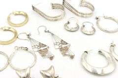 Group lot of Vintage 925 sterling silver earrings