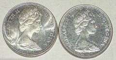 1963-1964 BU Canada Silver Dollars
