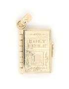 14kt Yellow gold Holly Bible charm pendant