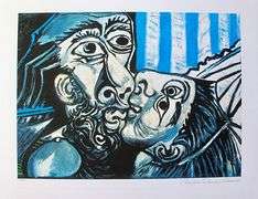Pablo Picasso, The Kiss, Hand Signed by the Estate