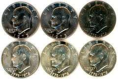 6 High Grade Eisenhower Dollars: 1973-1976-S