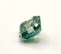 6.35 Ct Paraiba Green Rare Asscher Cut Fire Moissanite
