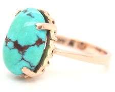 18kt Yellow gold Turquoise Cabochon ring