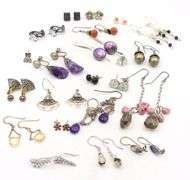 Group lot of vintage 925 sterling silver earrings