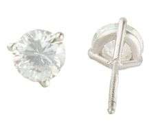 1.03ctw Round Diamond Solitaire Stud Earrings in 14K