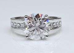 Huge 5 Ct White E-F VVS1 Lab Simulated Diamond Ring