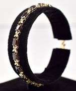 Beautiful 14K Yellow Gold Red Garnet Gemstone Bracelet