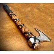 Norse Viking Bearded Axe with Leather Sheath