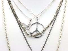 Group lot of 5 Vintage 925 sterling silver necklaces