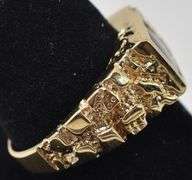 Onyx and Diamond Ring in 10K Yellow Ring