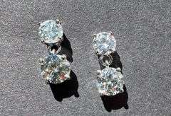 Sparkling 3.25 Cttw White E-F Fire Moissanite Drop Earrings