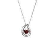 Heart shape Natural Garnet cute dancing pendant