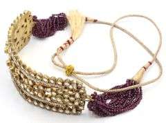 925 Sterling silver and gold plated Garnet fancy Indian necklace