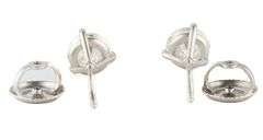 1.03ctw Round Diamond Solitaire Stud Earrings in 14K