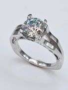 Sparkling 3.5 Ct VVs1 white F-G Lab Simulated Diamond Ring