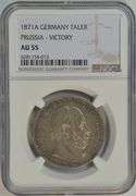 Near Mint 1871A Germany (Prussia) Silver Taler. NGC AU55