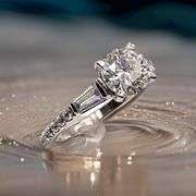 14 Kt White Gold Plate 2.25 Ct VVs1 White H-I Fire Moissanite Ring