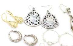 Group lot of Vintage 925 sterling silver earrings