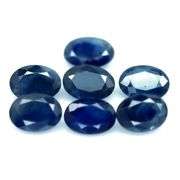 Heated only! 6.62ct deep blue 7pc sapphire set