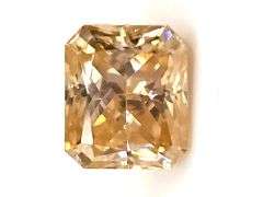 Huge 6.25 Ct Sparkling Yellow Fire Moissanite Emerald Cut Solitaire