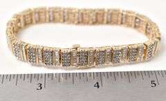 Dazzling 10k Yellow Gold Diamond Bracelet