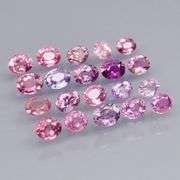 Heavy! 3.45ct pink and violet Sapphire set -Untreated!