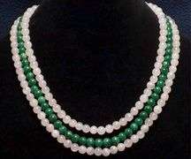 Beautiful Huge 674.5 Cttw Natural Mined From The Earth Jade and Rose Quartz Necklace Necklace