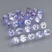 Heavy flashing 3.91ct diamond cut Tanzanite set