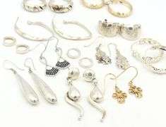 Group lot of Vintage 925 sterling silver earrings
