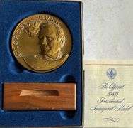 1989 Official G Bush Bronze Inaugural Medal