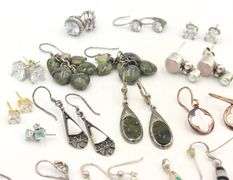 Group lot of vintage 925 sterling silver earrings