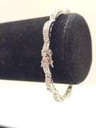 Beautiful 14 Kt  White Gold Plated Tennis Bracelet