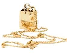 Tiffany & Co. Gift Bag Charm Pendant Necklace in 18K