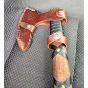 Norse Viking Bearded Axe with Leather Sheath