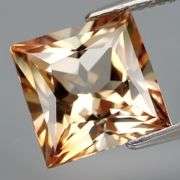 AAA 5.69ct radiant princess cut 10mm Imperial Topaz