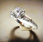 14 Kt White Gold Plate 2.25 Ct VVs1 White H-I Fire Moissanite Ring