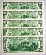 (5) Superb Crisp 2017A $2 Dollar Star Replacement Notes Philadelphia Consecutive!