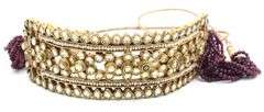 925 Sterling silver and gold plated Garnet fancy Indian necklace