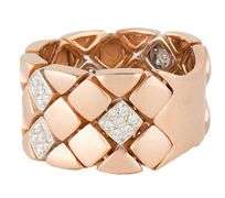 Piero Milano 0.32ctw Diamond Geometrical Woven Flex Ring in 18K
