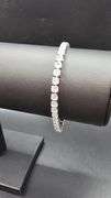 14 Kt White Gold Plated 5.75 Ctw Lab Simulated Diamond Tennis Bracelet