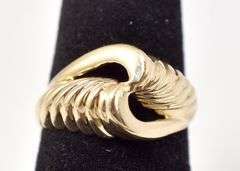 Elegant Dome Top Ring in 14K Yellow Gold