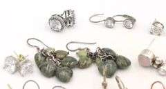 Group lot of vintage 925 sterling silver earrings