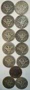 Nice run of 13 Different Barber Half Dollars 1908 to 1915-S