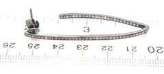 925 Sterling silver diamond chevron earrings
