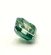 6.35 Ct Paraiba Green Rare Asscher Cut Fire Moissanite