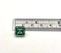 6.35 Ct Paraiba Green Rare Asscher Cut Fire Moissanite
