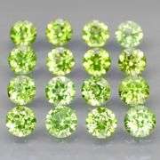 Round cut! Untreated! Matched! 4.42ct Peridot set!
