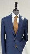 Stylish Peak Lapel Suit, With Sharkskin Design Fabric. Slim Fit