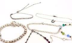 Group lot of 12 Vintage 925 sterling silver bracelets