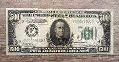 Rare U.S 500 Dollar Bill